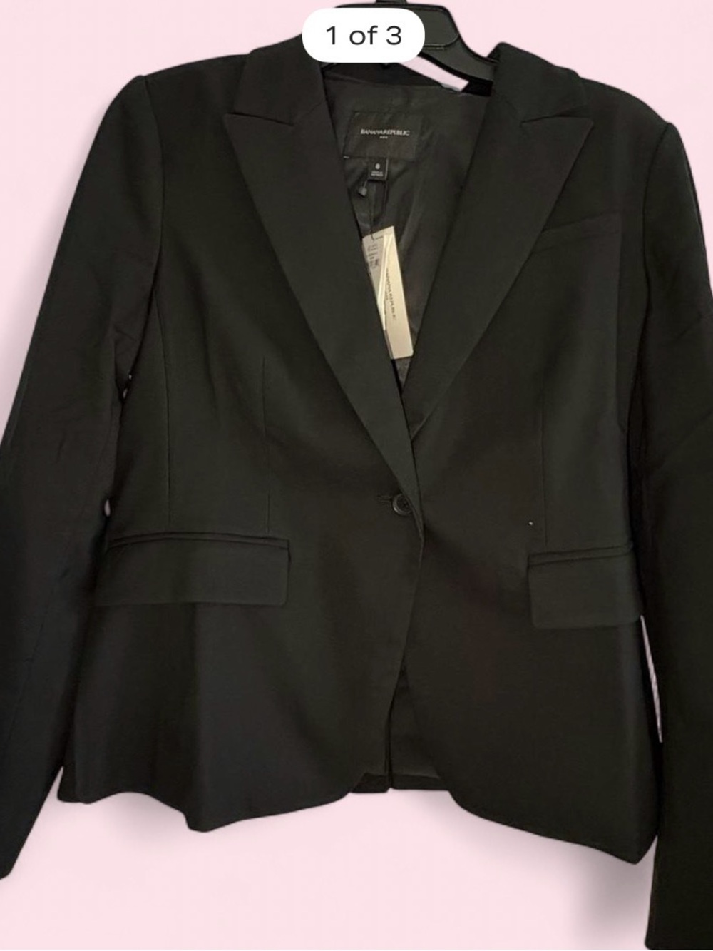 Banana Republic Black Tailored Single-Button Blazer